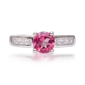 Silver Ring with Pink Tourmaline