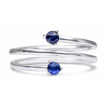 Silver Ring with Blue Sapphire