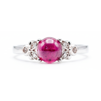 Silver Ring with Natural Ruby