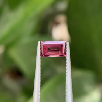 Natural Mahenge Spinel Gemstone: Vivid Neon Pink Emerald Cut, 0.92ct Tanzania Origin 