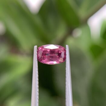 Natural Mahenge Spinel Gemstone: Deep Pink - Purplish Long Cushion Cut, 1.18ct Tanzania Origin