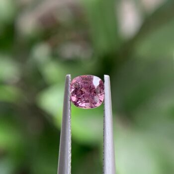 Natural Burma Spinel pink lavender 0.59 ct, cushion cut, untreated